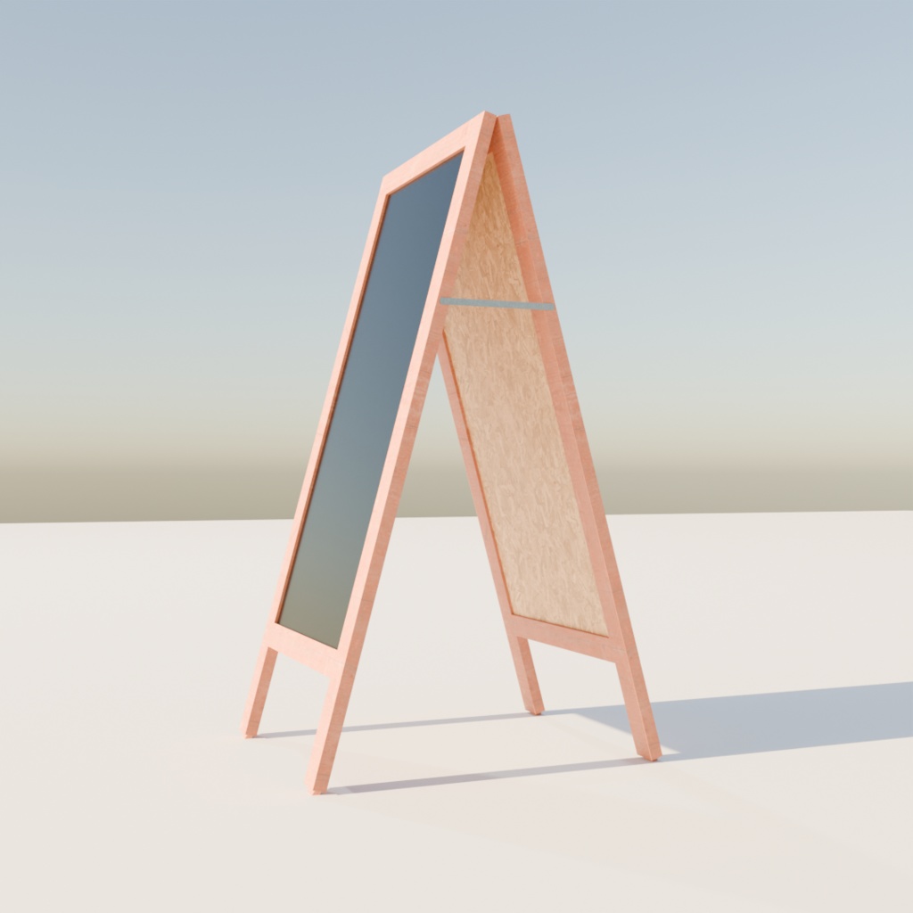【3Dモデル】A型ブラックボード【カフェ】