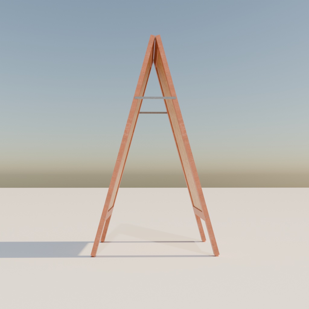 【3Dモデル】A型ブラックボード【カフェ】