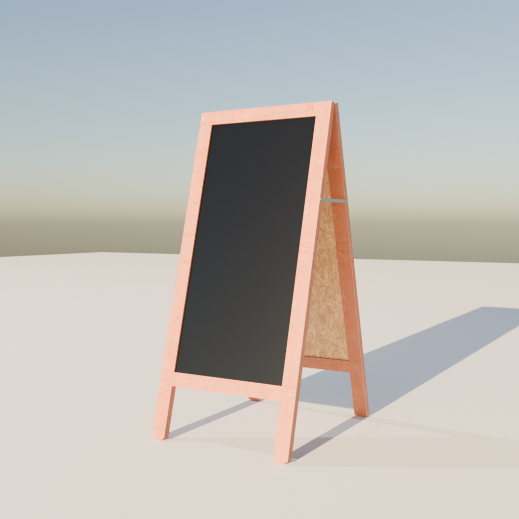 【3Dモデル】A型ブラックボード【カフェ】