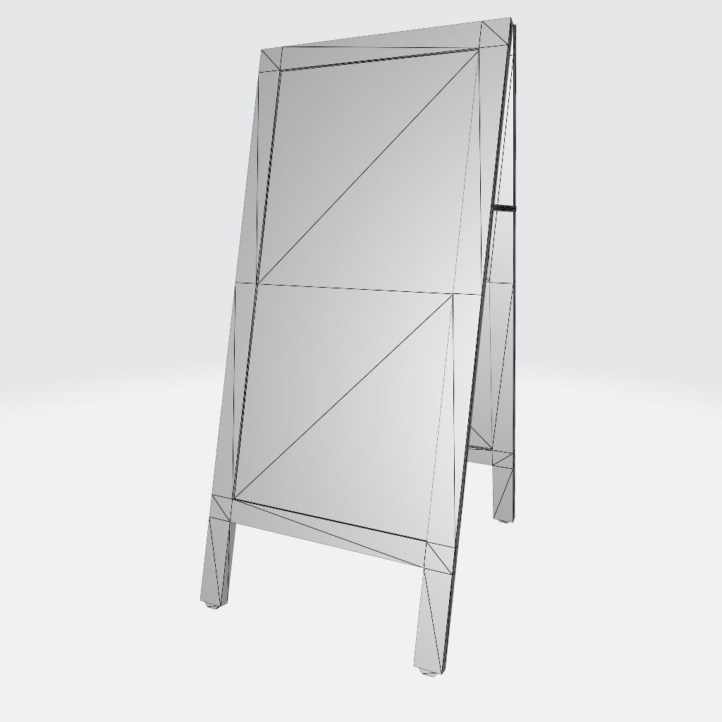 【3Dモデル】A型ブラックボード【カフェ】