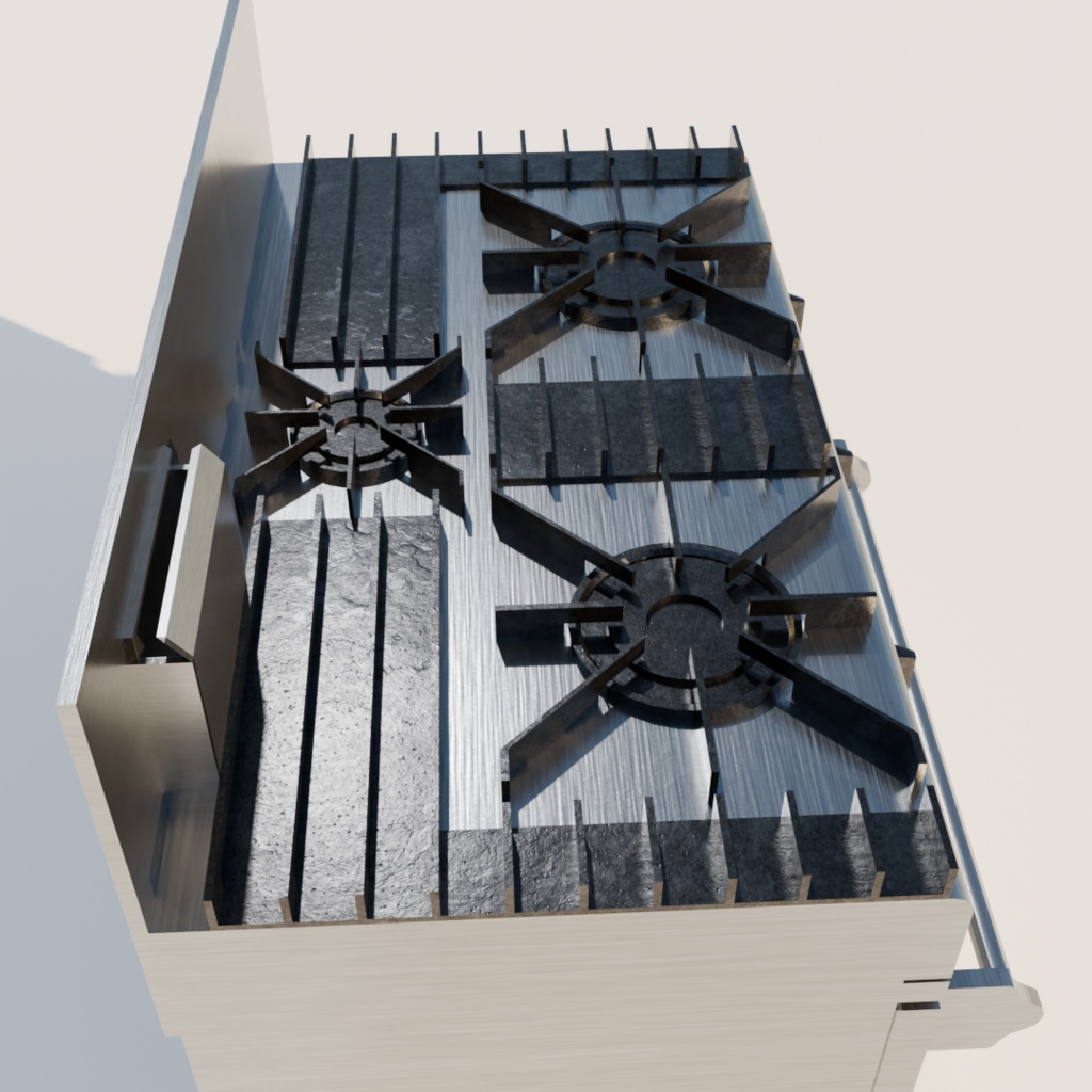 【3Dモデル】業務用ガスレンジ・コンベクションオーブン