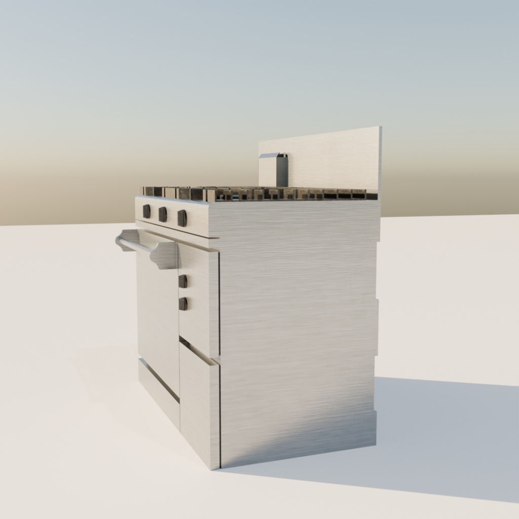 【3Dモデル】業務用ガスレンジ・コンベクションオーブン