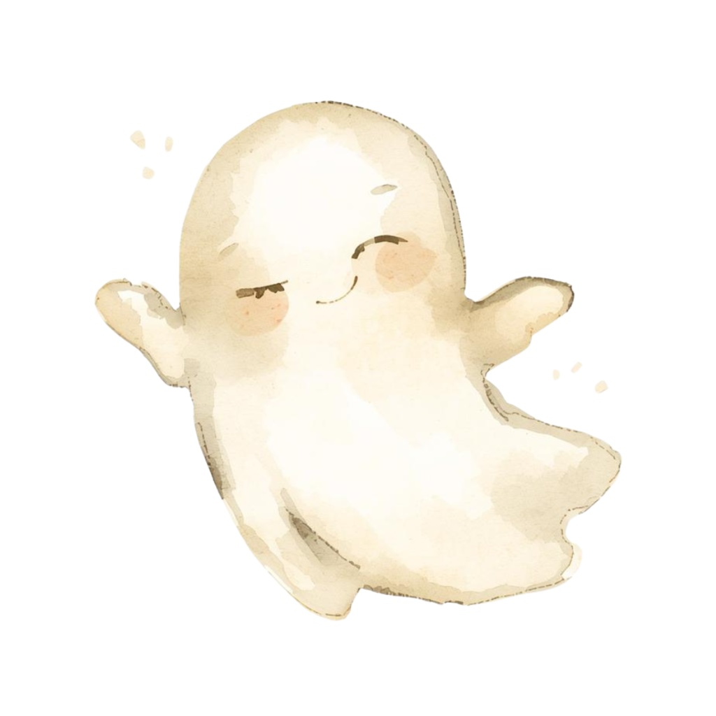 アンティークハロウィン 水彩クリップアートセット(PNG)