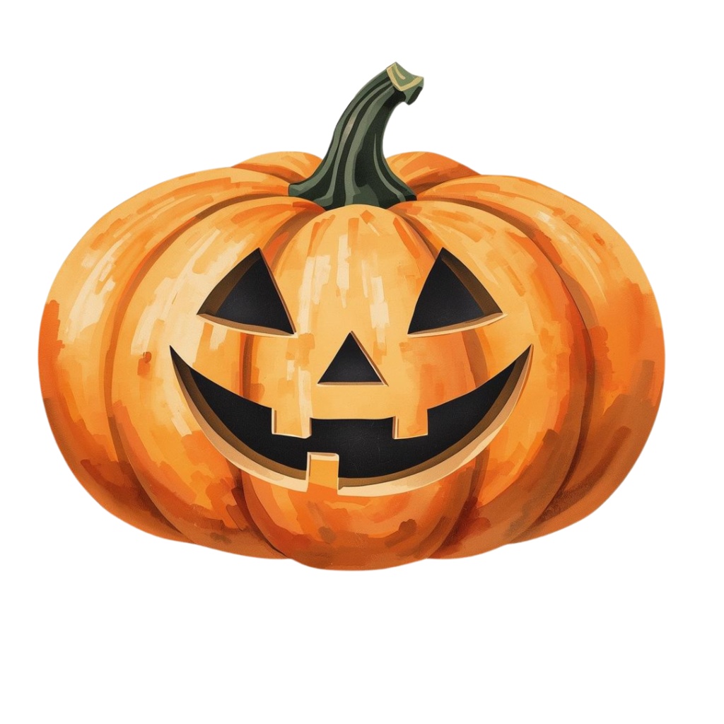 アンティークハロウィン 水彩クリップアートセット(PNG)