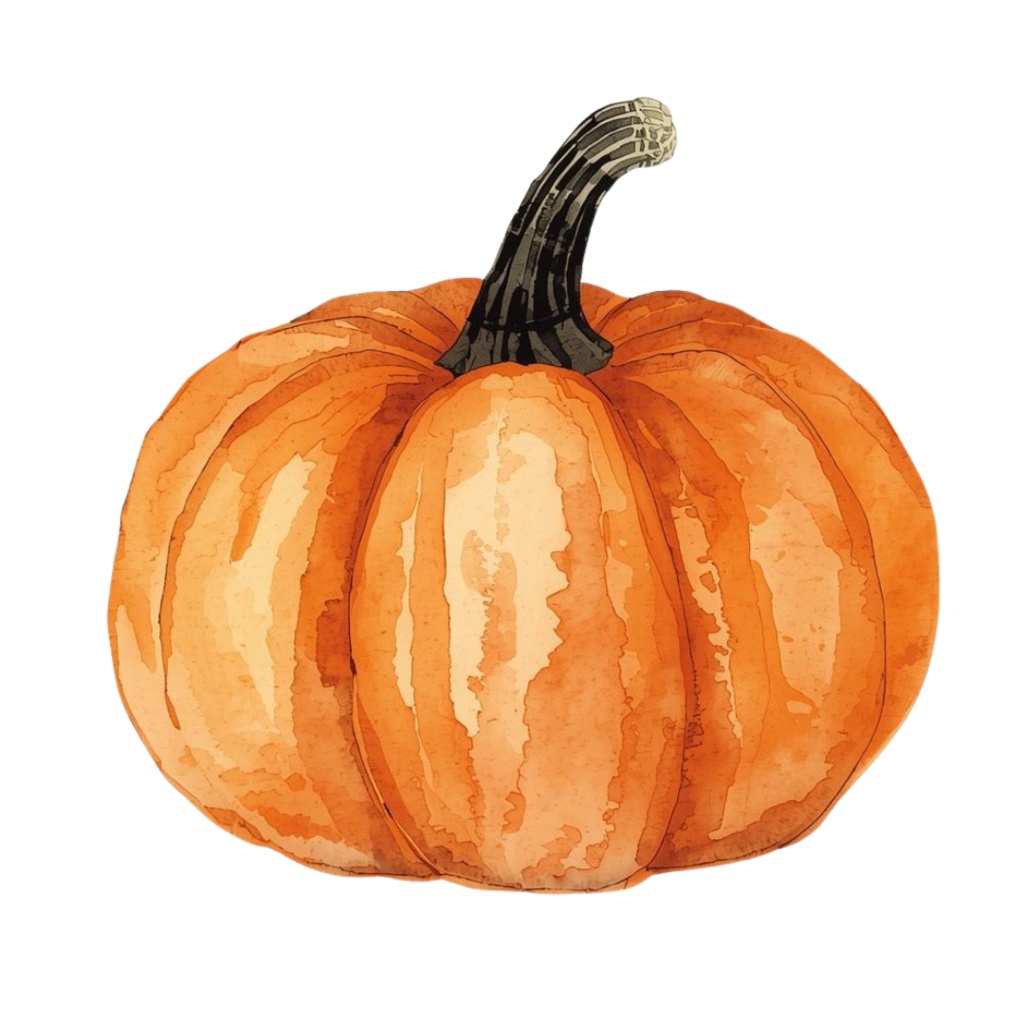 アンティークハロウィン 水彩クリップアートセット(PNG)