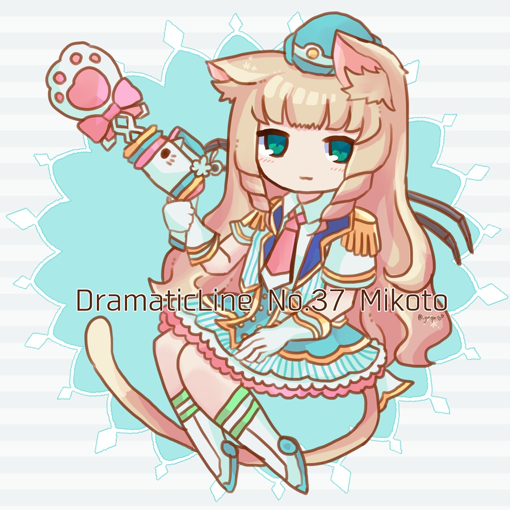 ドラマティックねこさんなみこと：アクリルキーホルダー