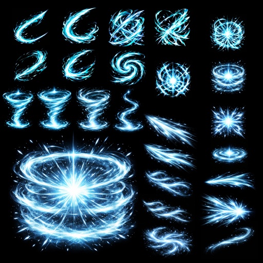 風魔法エフェクト素材集 25品セット - Wind Magic Effects Pack 25set