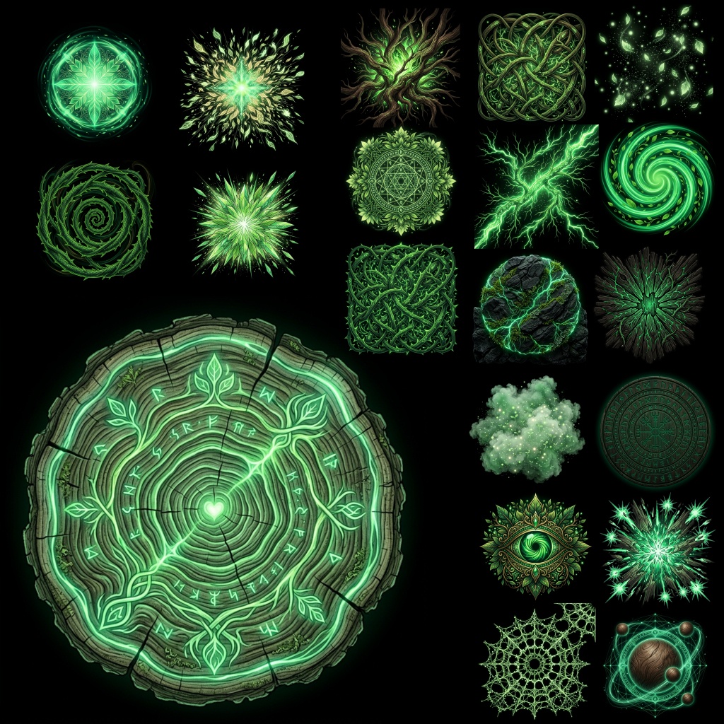 【素材集】植物魔法・自然エフェクトイラスト素材セット20種