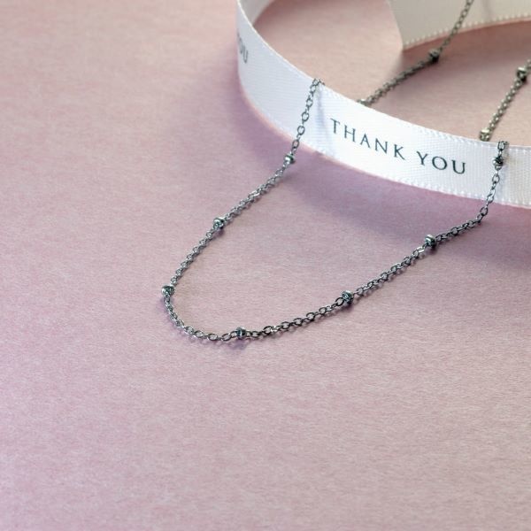 ★シンプルかわいい♡つけっぱなしOKドットチェーンネックレスシルバー金属アレルギー対応サージカルステンレスSUS316