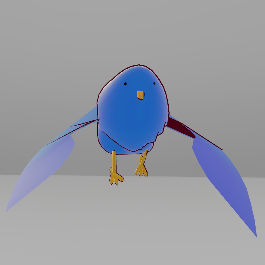 青い鳥【VRchat対応・3Dアバター】 - 記号2000 - 2/5
