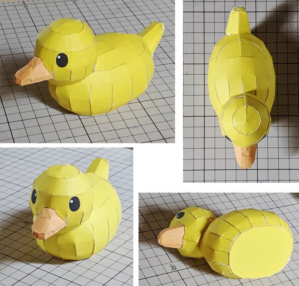 アヒルちゃん【ペーパークラフト】