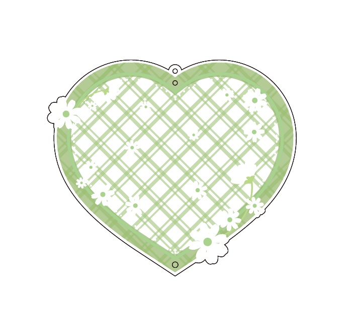 デイジーハート アクリルフレーム ピンク