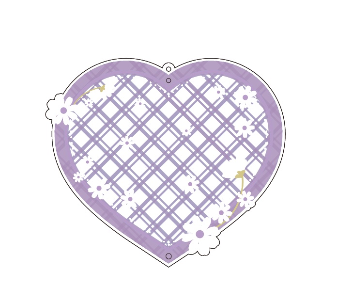 デイジーハート アクリルフレーム ピンク