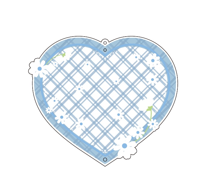 デイジーハート アクリルフレーム ピンク