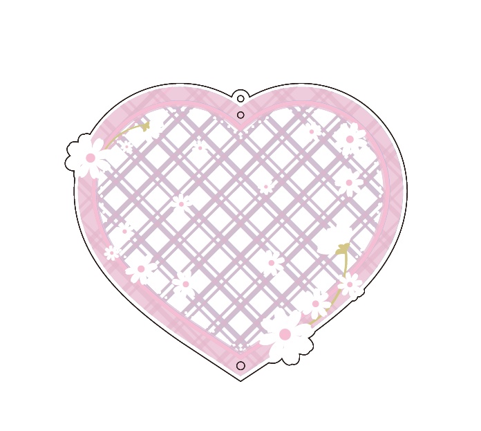 デイジーハート アクリルフレーム　ピンク