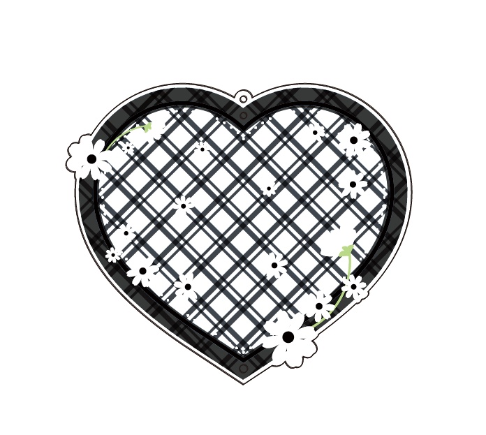 デイジーハート アクリルフレーム ピンク