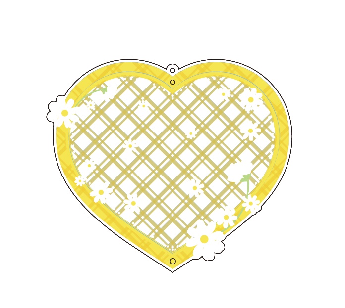 デイジーハート アクリルフレーム ピンク