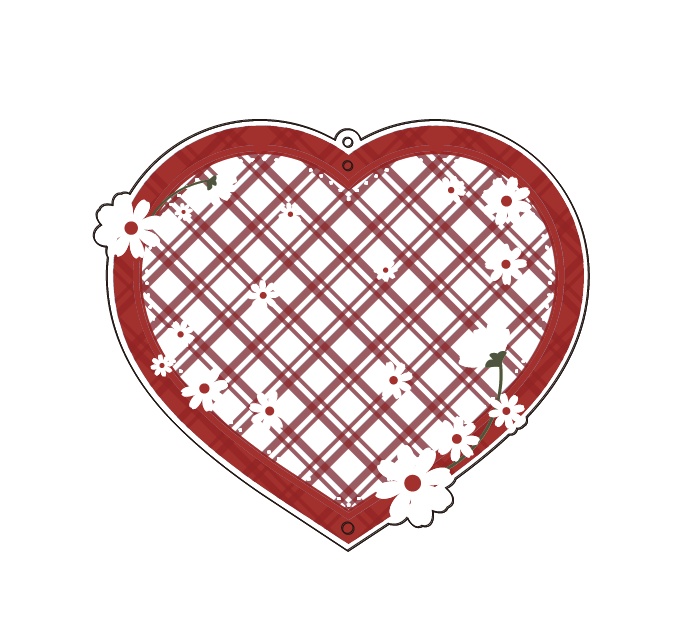 デイジーハート アクリルフレーム ピンク