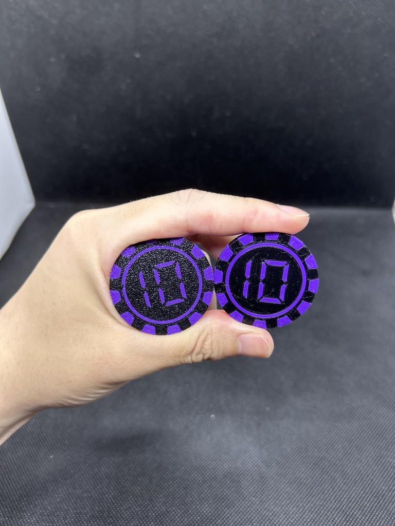 デジタル文字カジノチップ(10)×20枚