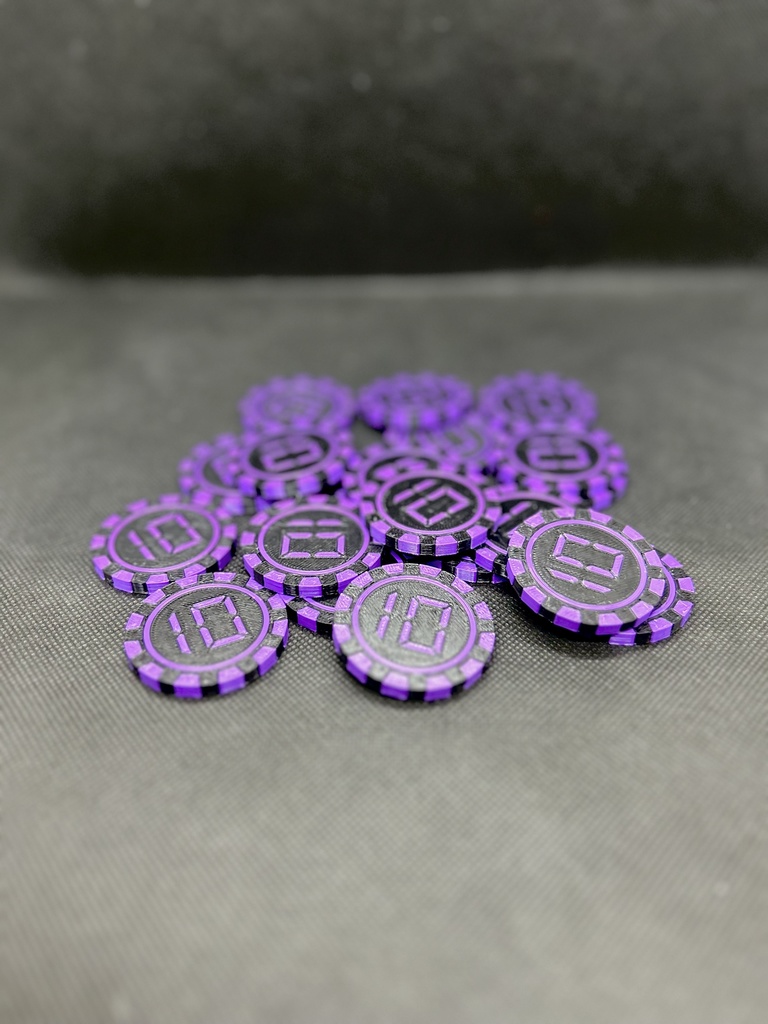 デジタル文字カジノチップ(10)×20枚