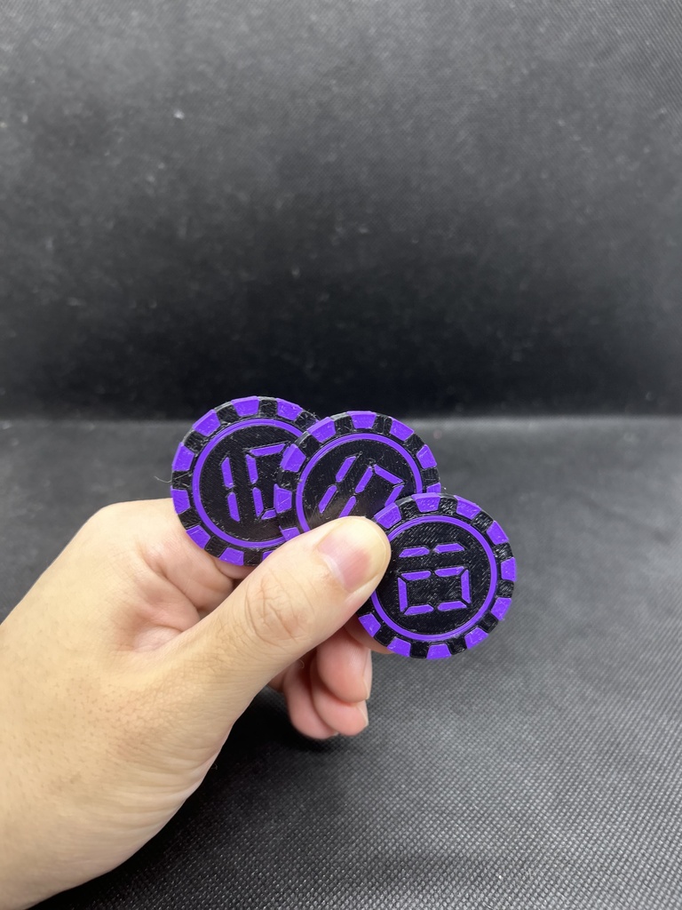 デジタル文字カジノチップ(10)×20枚