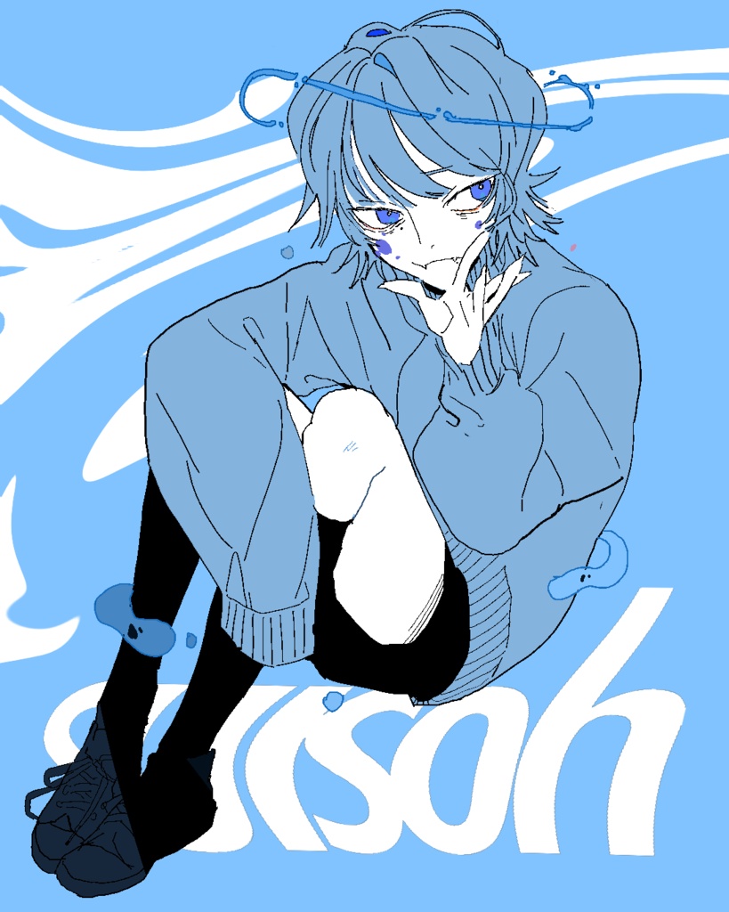 水槽 イラストステッカー Illustration By Wooma 水槽やさん 公式 Booth