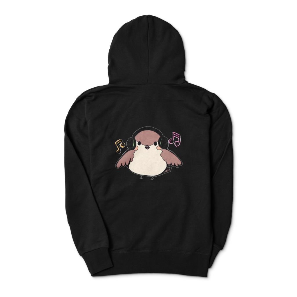 すずめくん ちゅんこ パーカー 後プリント