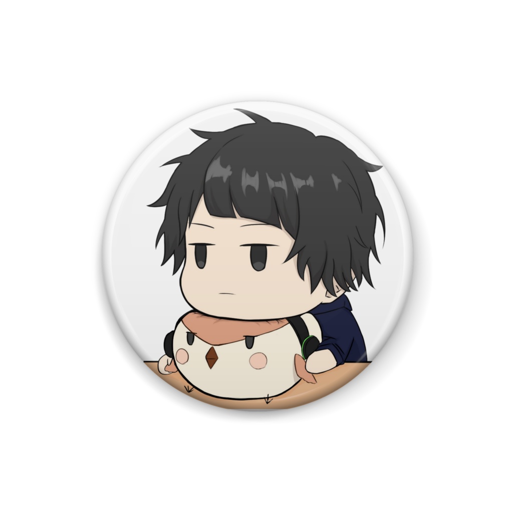 すずめくん ちびキャラ 脱力 缶バッジ