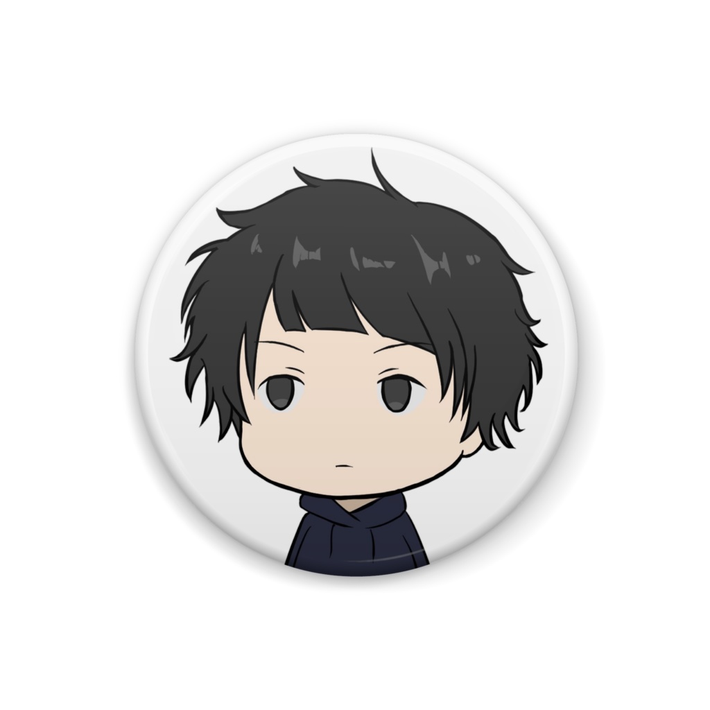 すずめくん ちびキャラ 虚無 缶バッジ