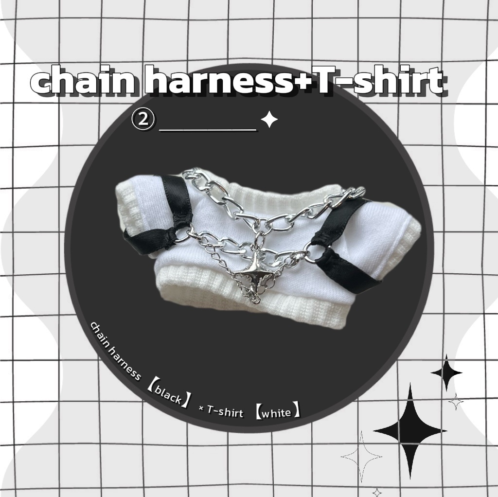 chain harness+T-shirt