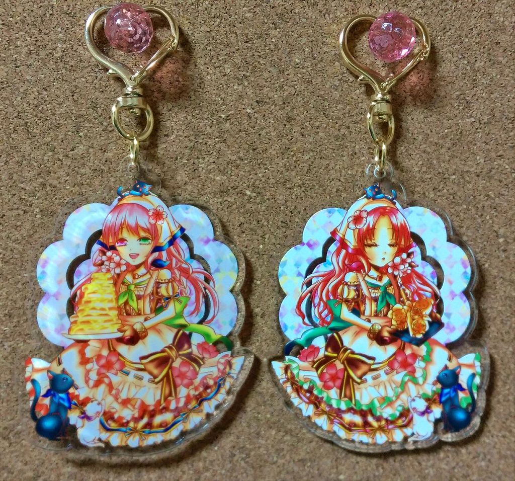 エプロンサクラ＆ウメ　アクリルキーホルダー