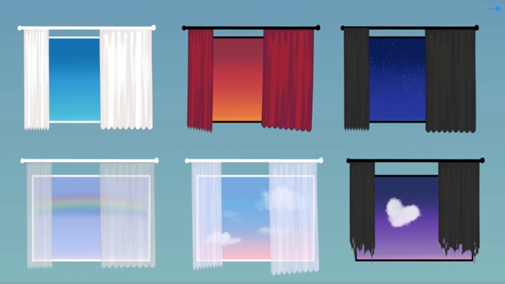 揺れるカーテンAPNG