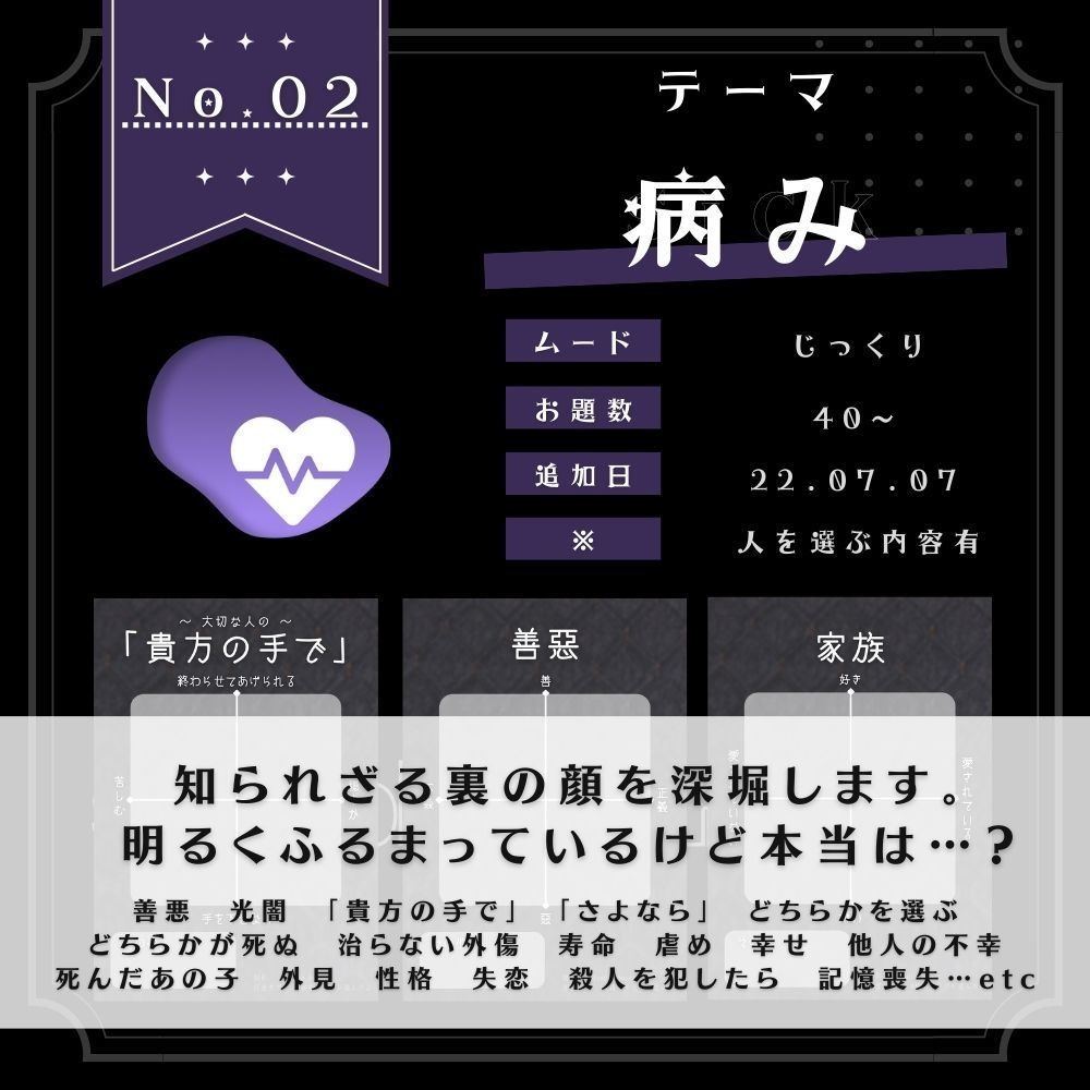 創作深堀の部屋 テーマパックNo.2「病み」