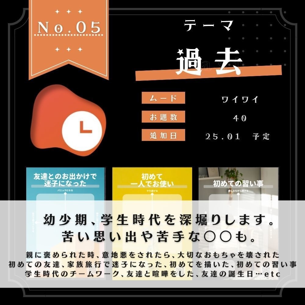 創作深堀の部屋 テーマパックNo.5「過去」