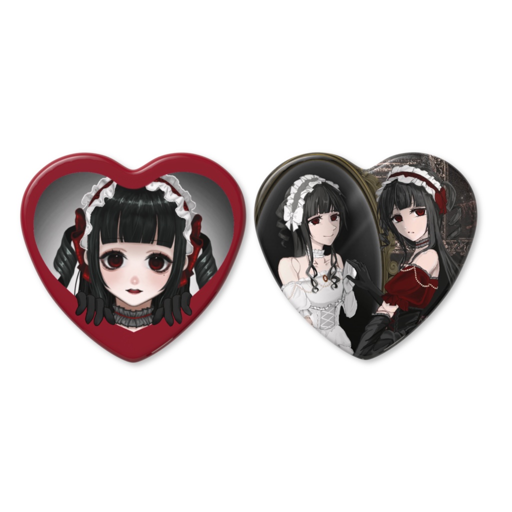 ハート缶バッジ あうる