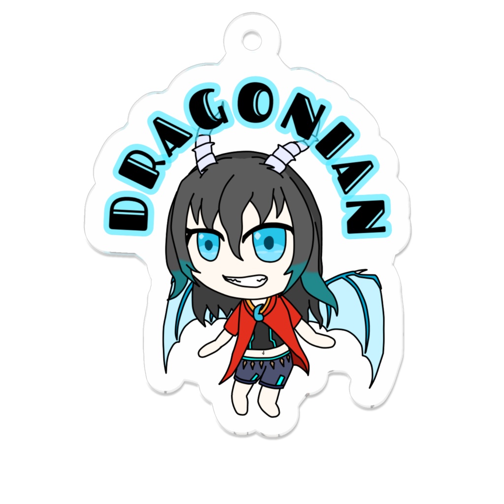 龍人をイメージしたオリキャラの「アクリルキーホルダー」