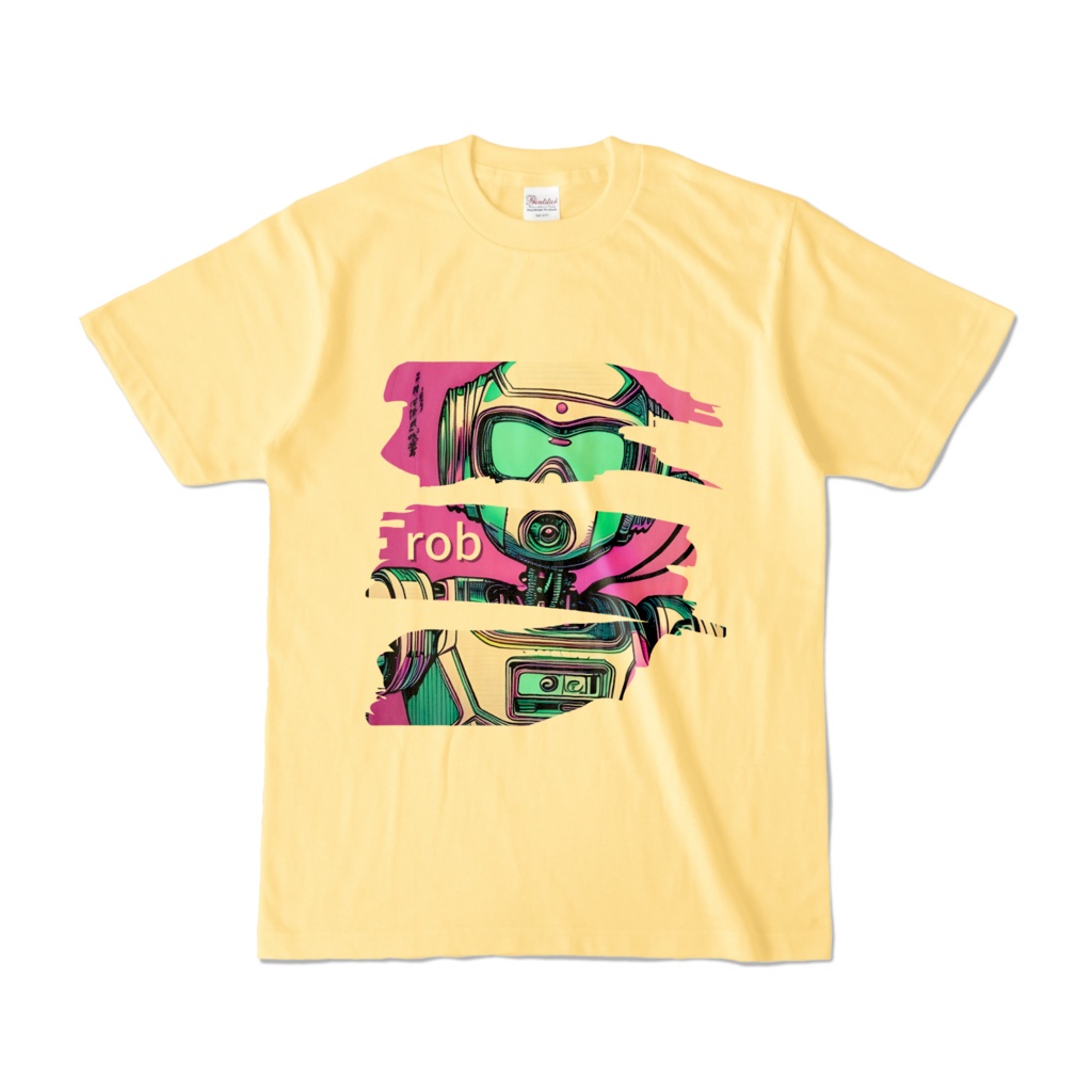 rob - Tシャツ(ライトイエロー 淡色)-