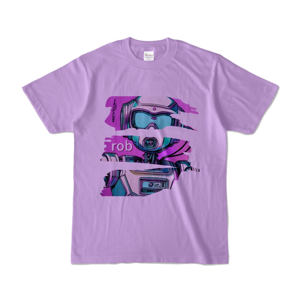 rob - Tシャツ（ライトパープル 淡色）-