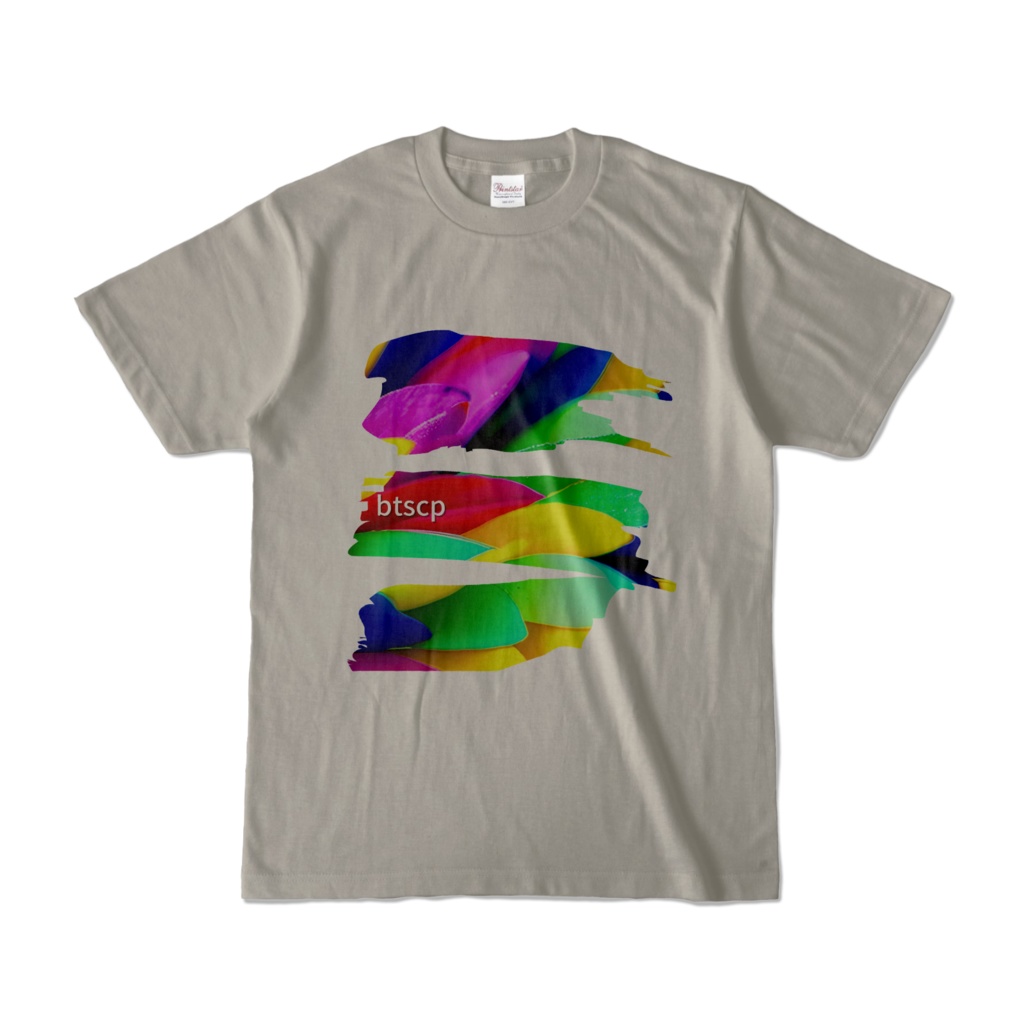 花 - Tシャツ（シルバーグレー 淡色）