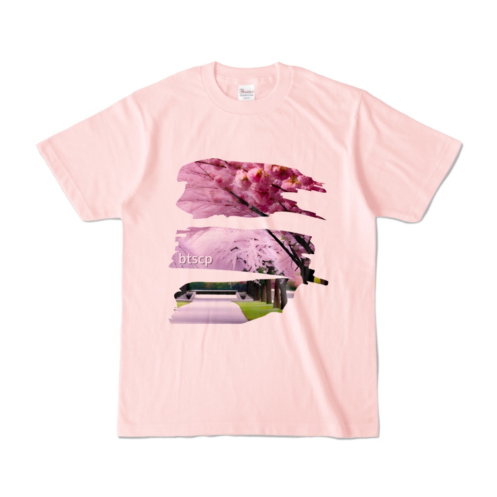 sakura - Tシャツ（ライトピンク 淡色）