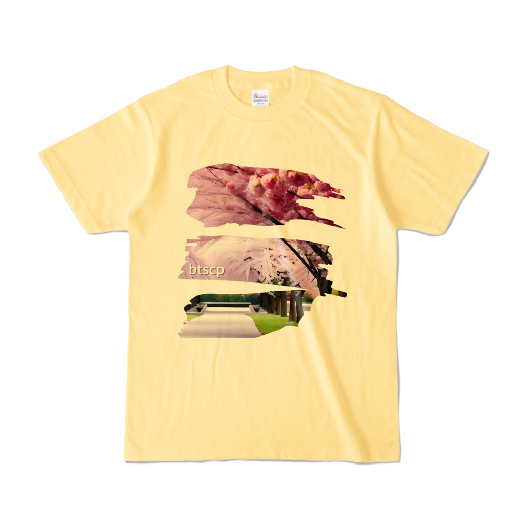 sakura - Tシャツ（ライトイエロー 淡色）