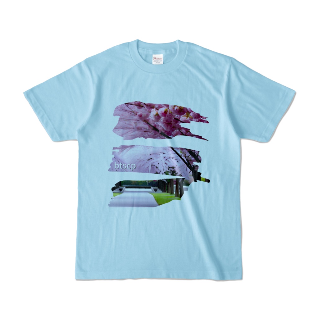 sakura - Tシャツ（ライトブルー 淡色）
