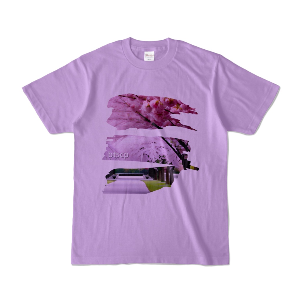 sakura - Tシャツ（ライトパープル 淡色）