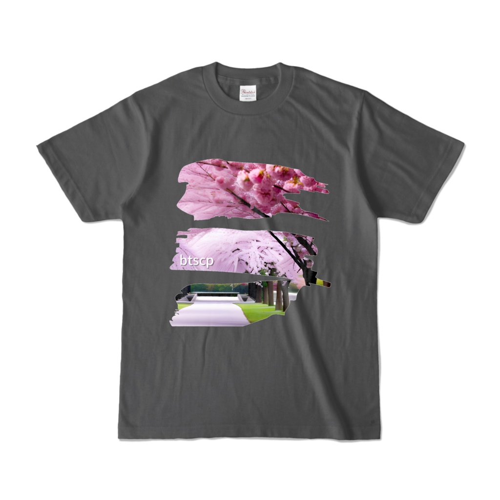 sakura - Tシャツ（チャコール 濃色）