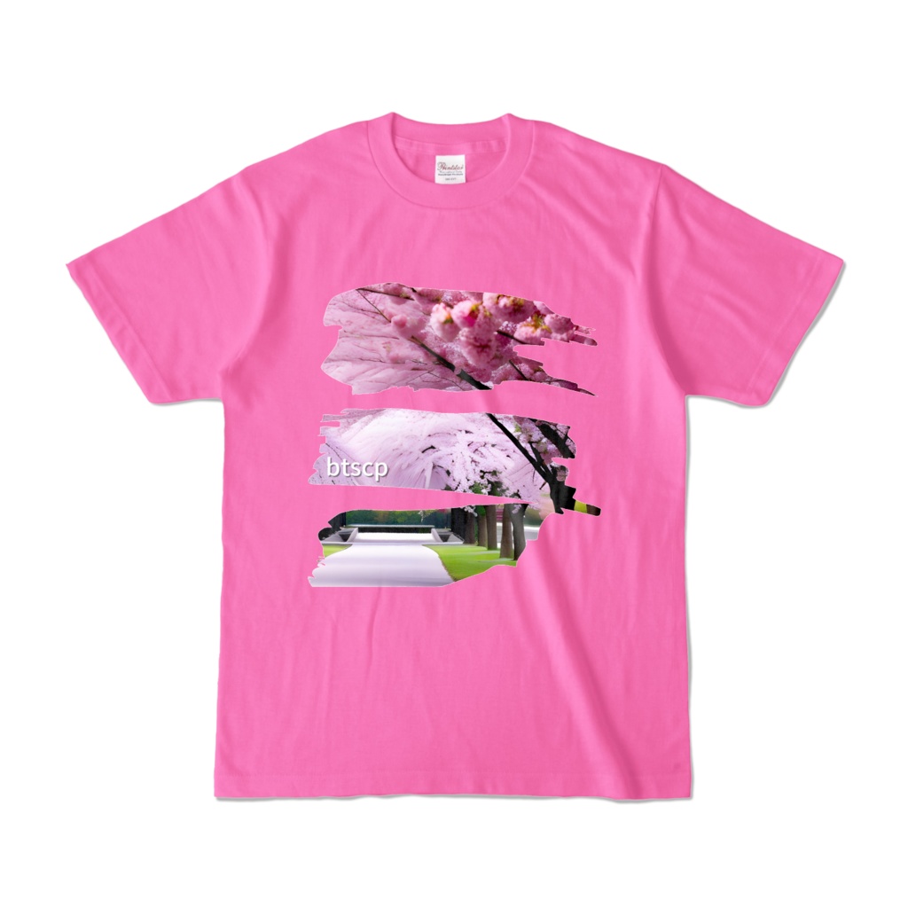 sakura - Tシャツ（ピンク 濃色）