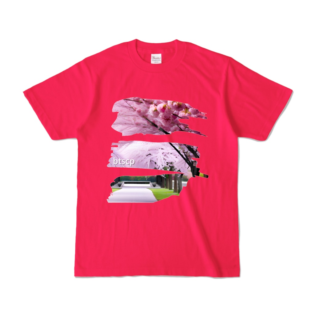 sakura - Tシャツ(ホットピンク 濃色)