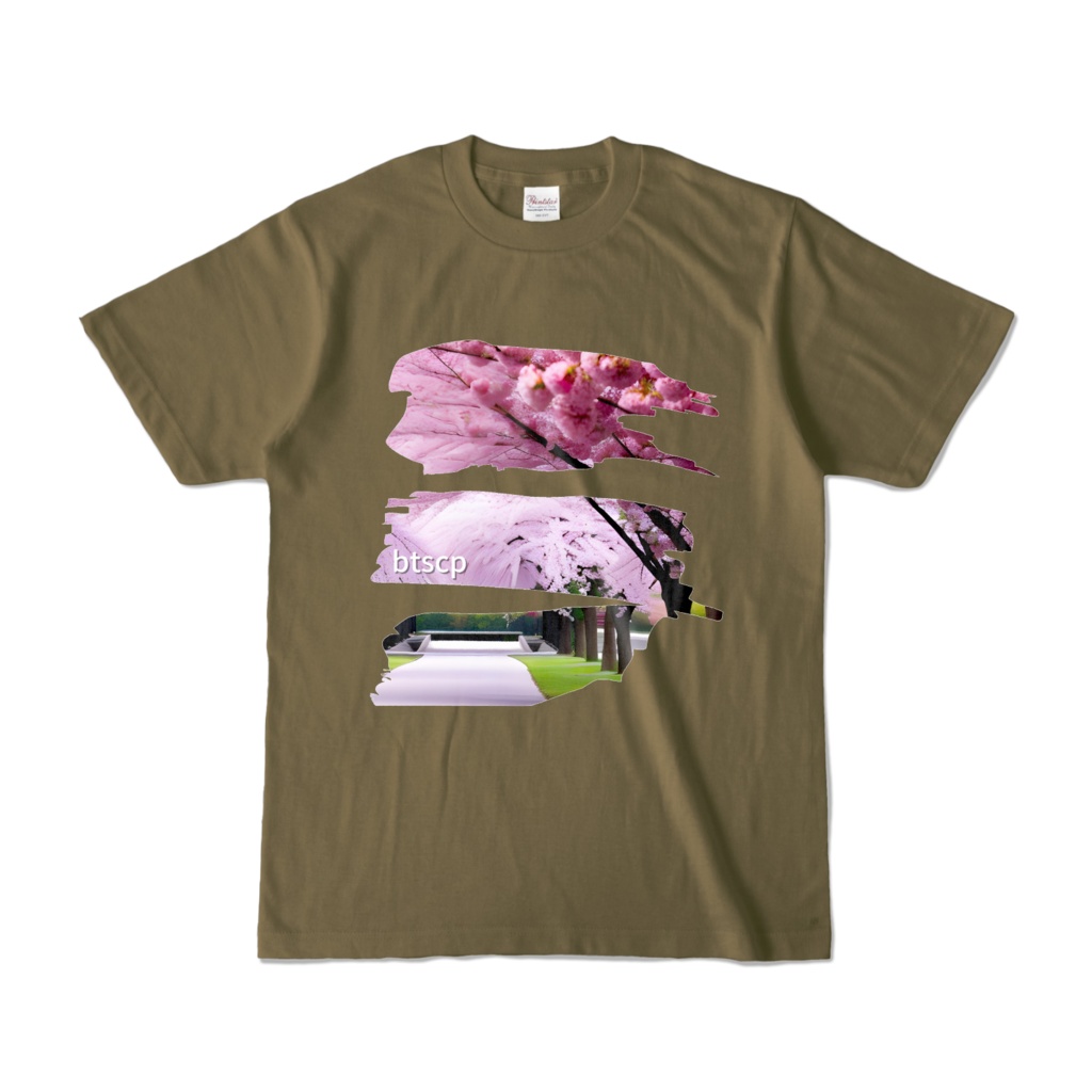 sakura - Tシャツ（オリーブ 濃色）