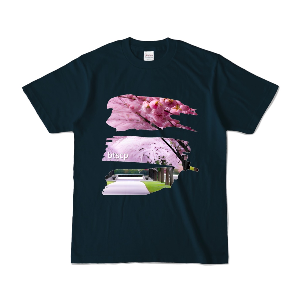 sakura - Tシャツ(ネイビー 濃色)