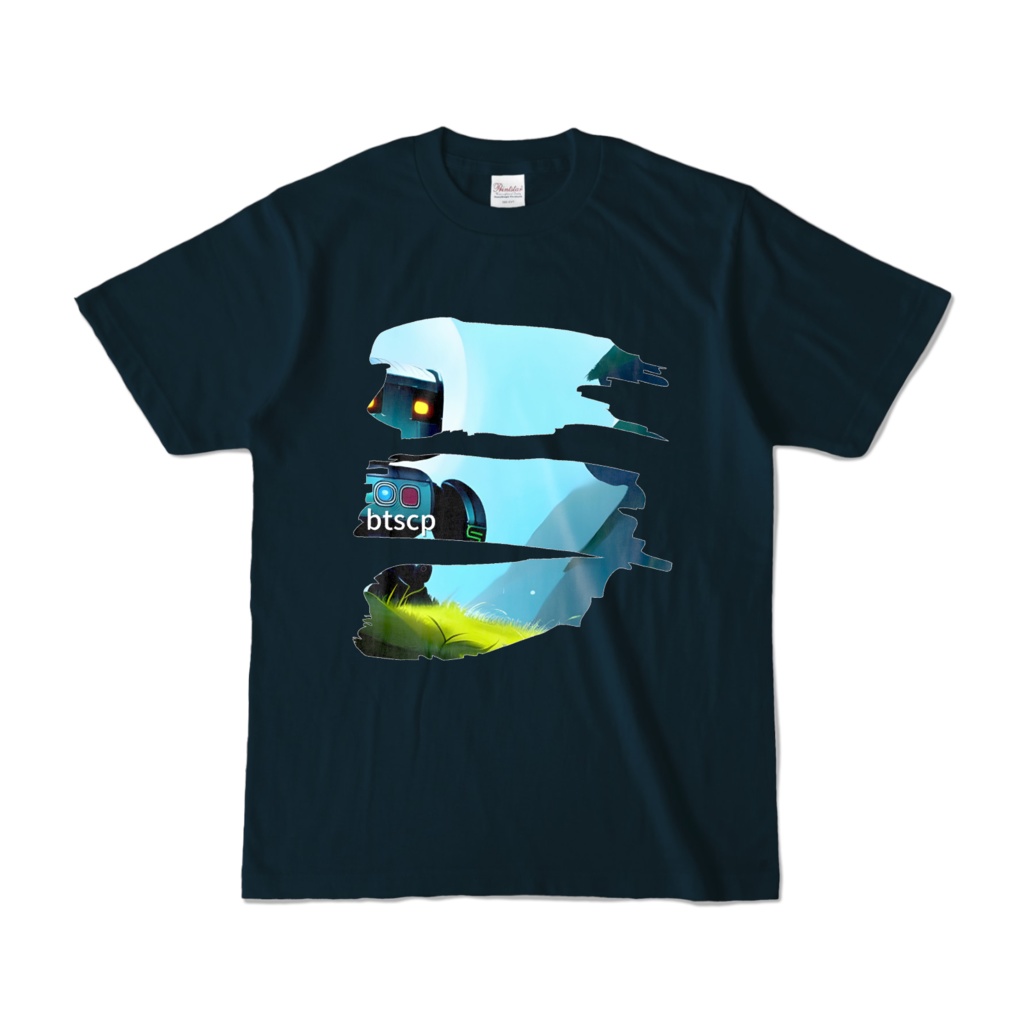 【祝 開店!! 期間限定割引価格】robo no tabi - Tシャツ(ネイビー 濃色)