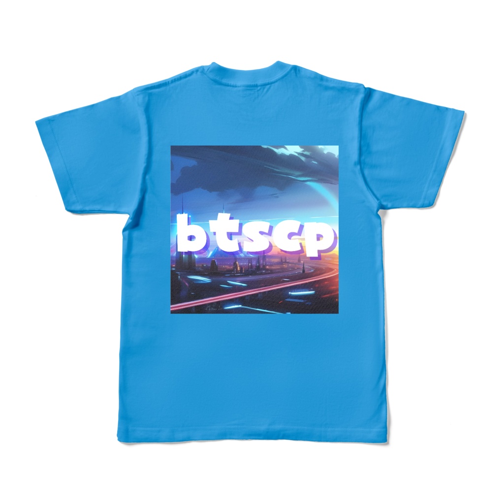 【祝 開店！！ 期間限定割引価格】city - Tシャツ 背面イラスト（ターコイズ 濃色）